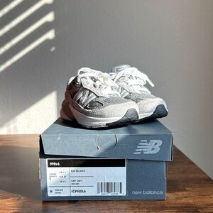 New Balance Kids' Sneakers in Gray and White